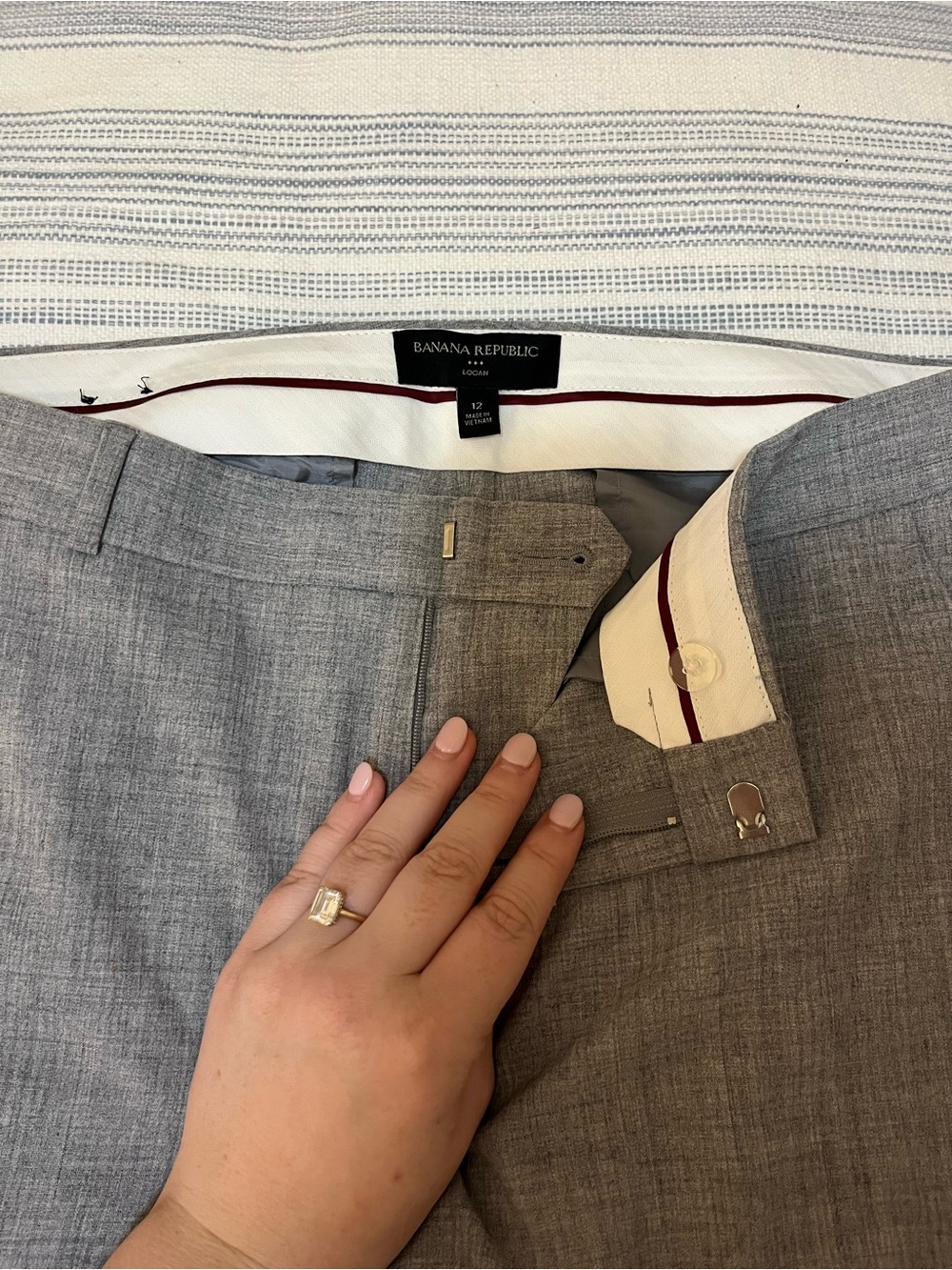 Banana Republic Gray Heather Dress Pants